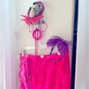 80’s Party Pack HOT Pink accessories.